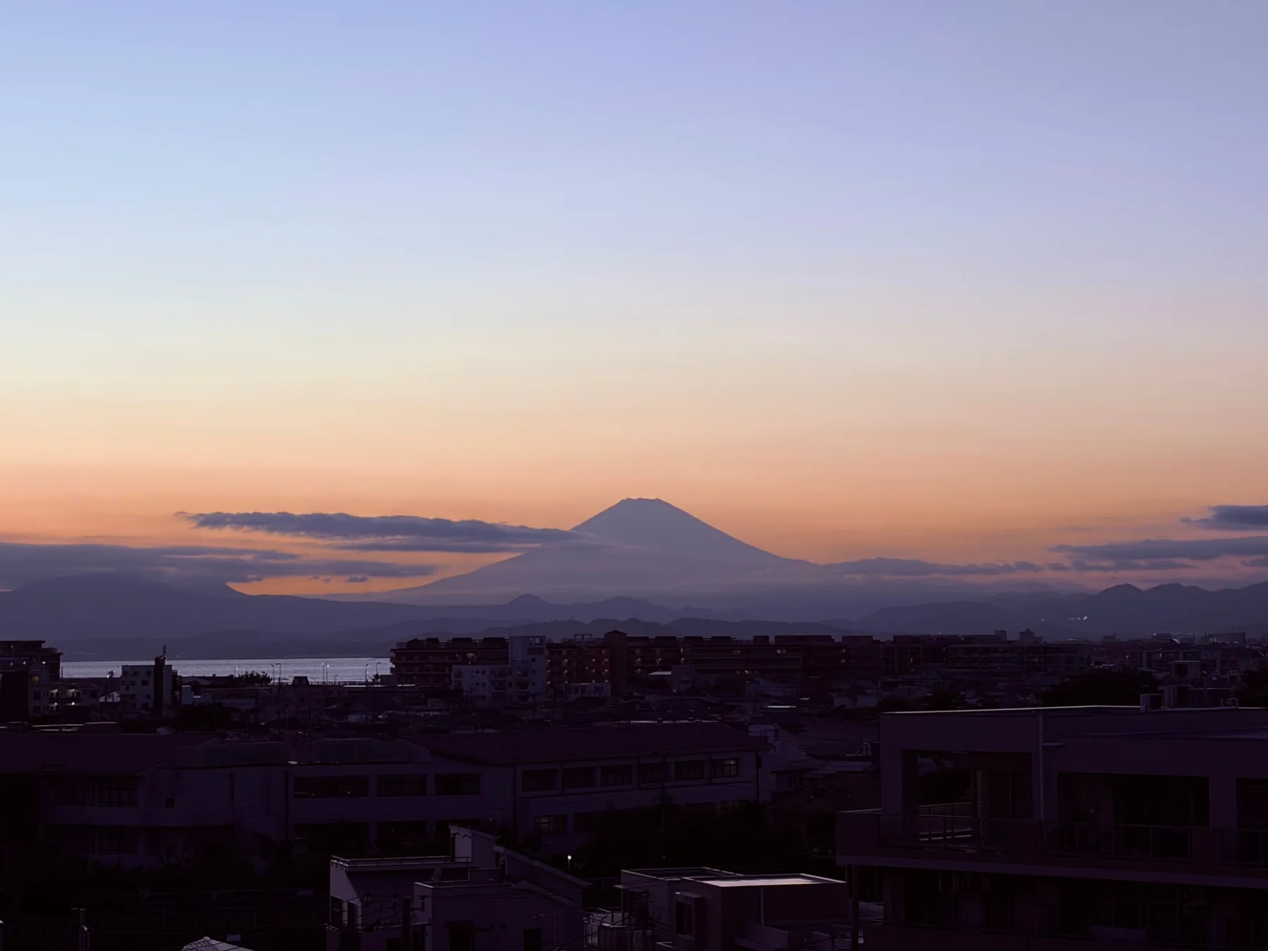 Monte Fuji al atardecer